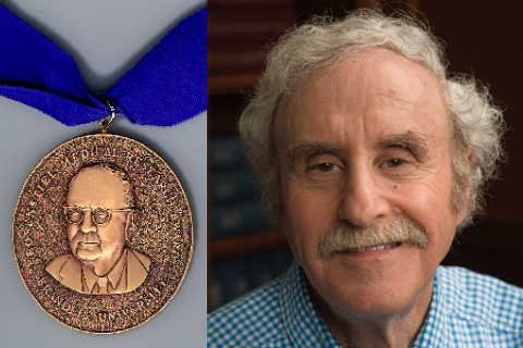image of Rosenstiel Award medal and Steven Henikoff