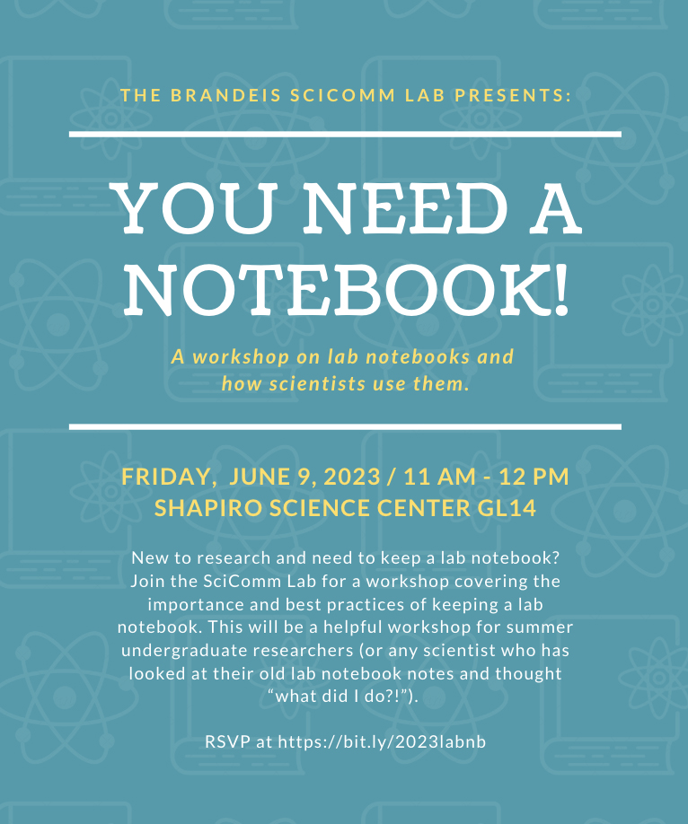 Lab notebook poster