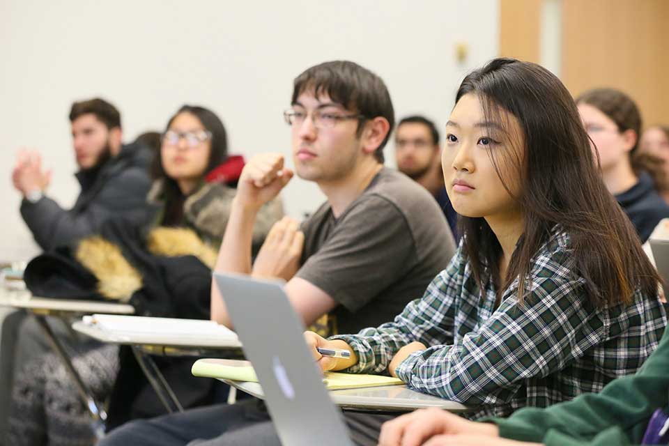 Students in a Biology classroom