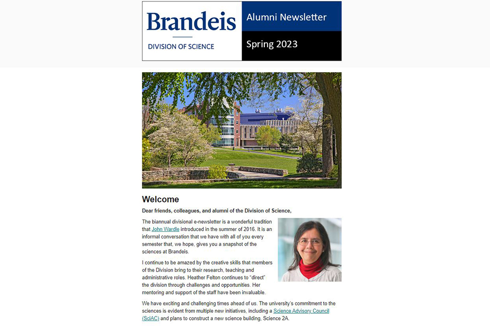 Top image from Spring 2023 Division of Science newsletter