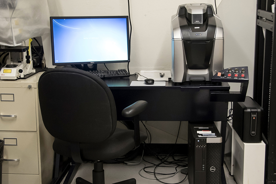 Keyence equipment in the Confocal lab