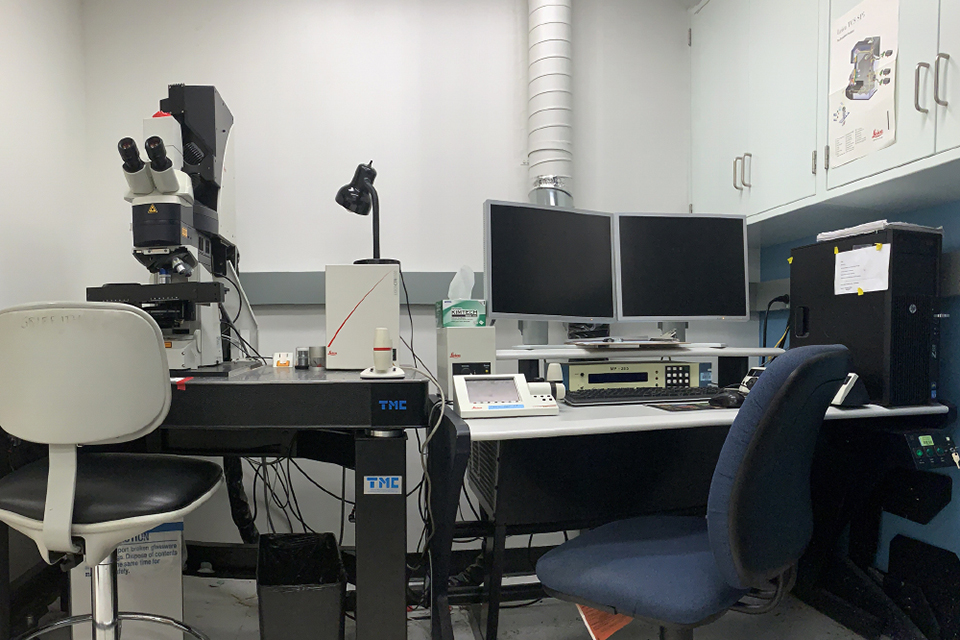 Leica SP5 equipment in the Confocal lab