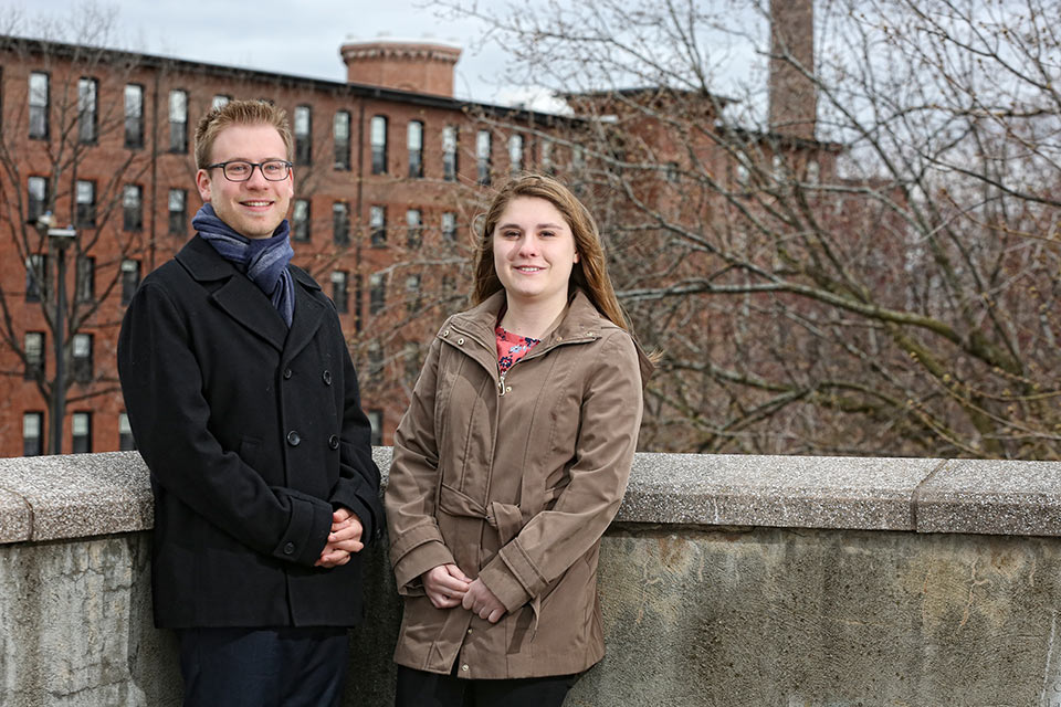 Jonathan Goldman, '19, and Victoria St. Jean, '19, are co-founders of The Right to Immigration Institute in Waltham.