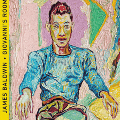 Abstract portrait of author James Baldwin.