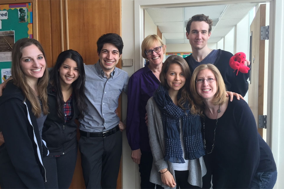 Student workers with Cheri Hansen and Lauren Jordahl, academic administrators