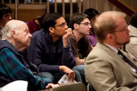 group of students watching a lecture