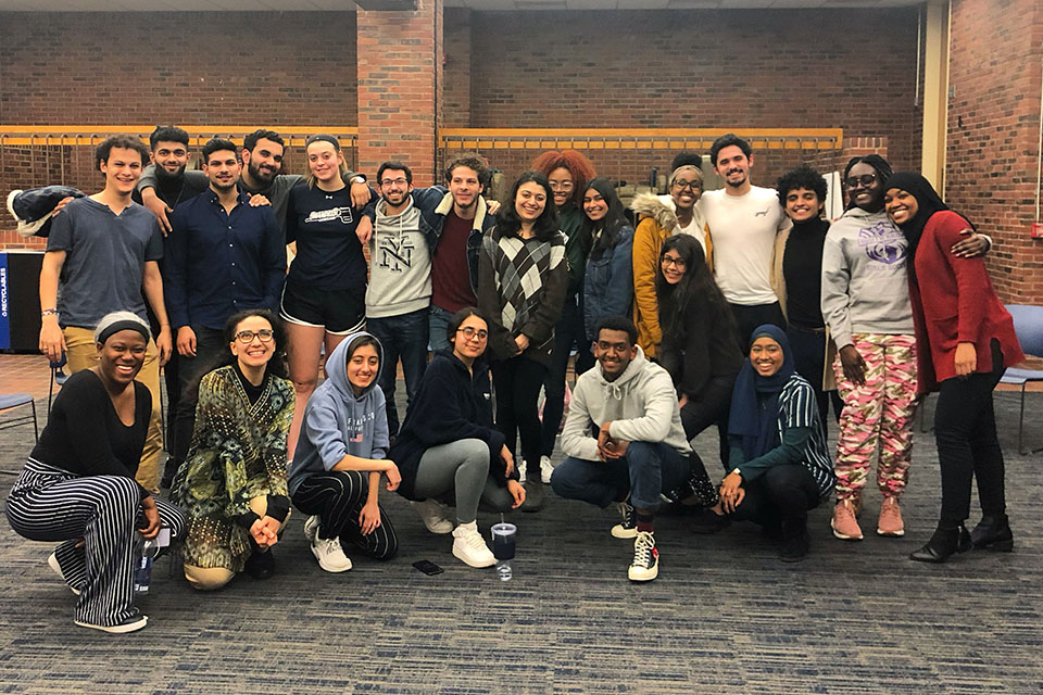 large group of students posing for a picture