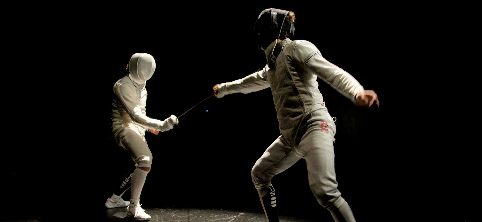 Two fencers dueling