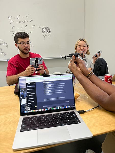 Teammates used coding and drones.