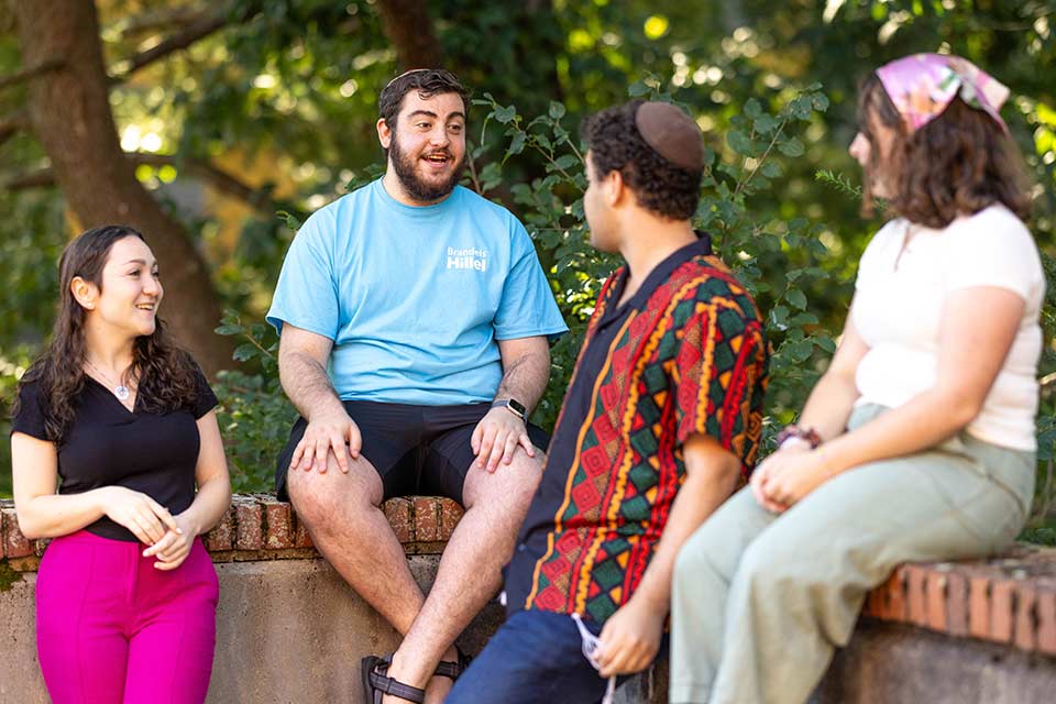 Four students outdoors