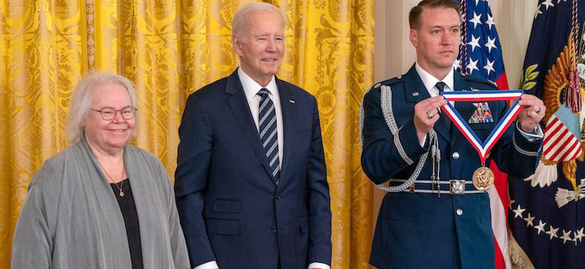 Eve Marder with President Biden