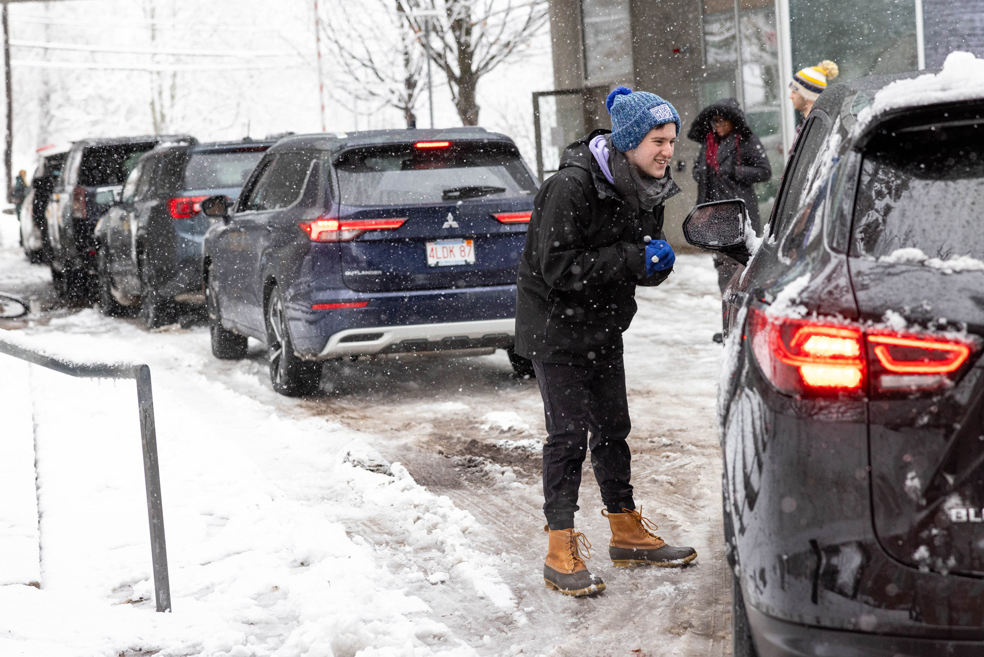 Orientation leaders help direct traffic