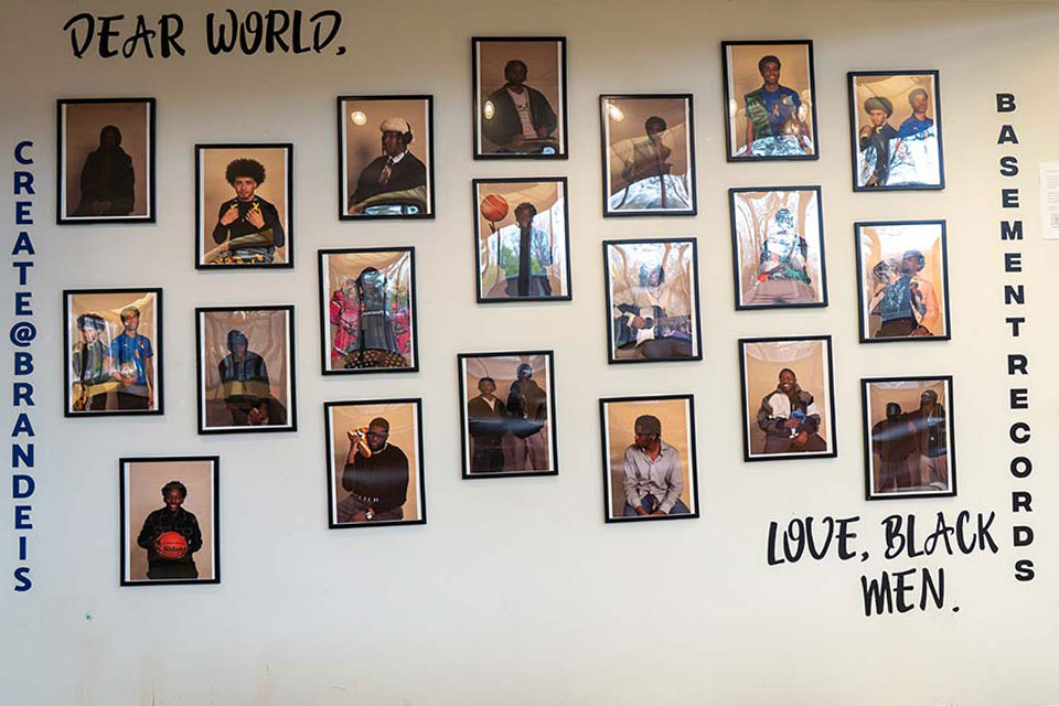The "Love, Black Men" exhibit in Usdan.