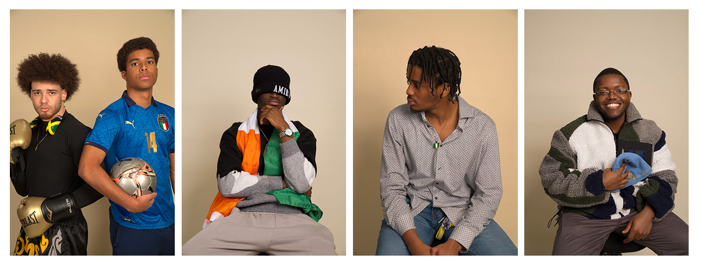 Four portraits from the "Love, Black Men" exhibit
