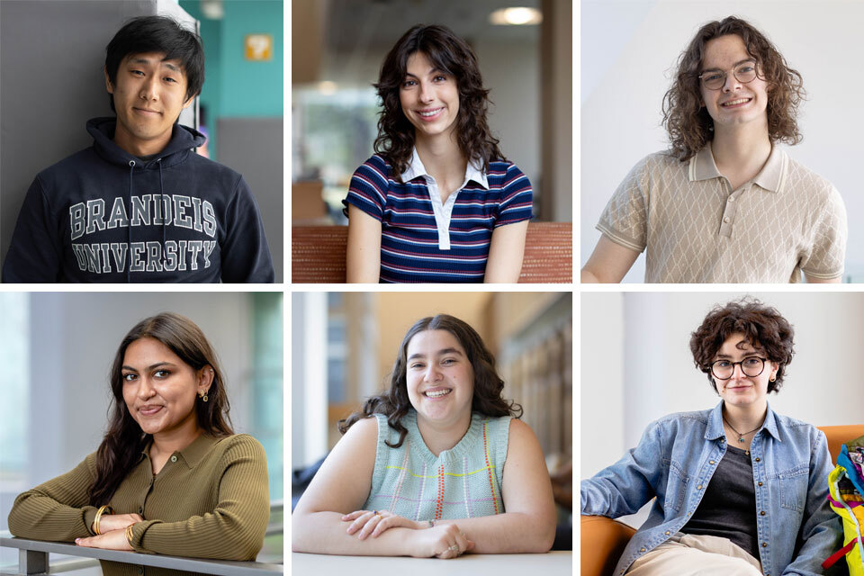 A collage of six students featured