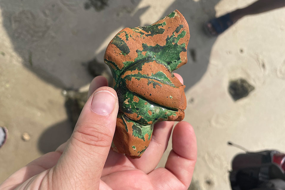 Pottery shard from mafia island