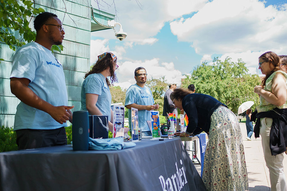 People at a tabling event