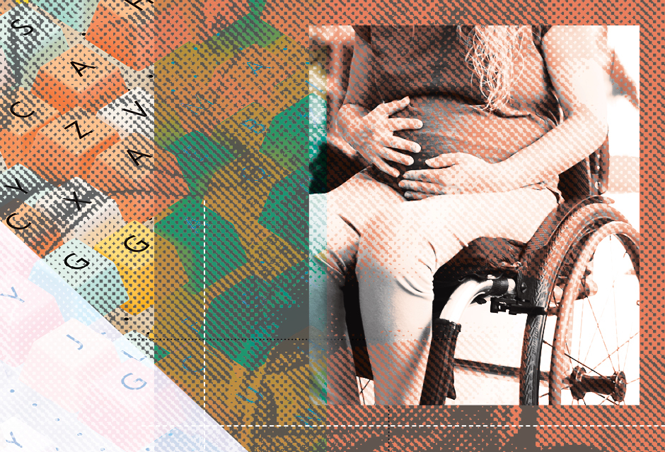 Pregnant woman in a wheelchair