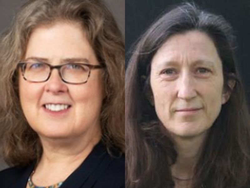 two photos of women who are researchers at Brandeis' Heller school.