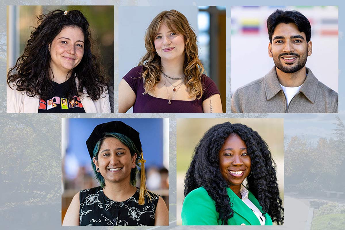 Five student headshots
