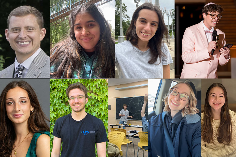 Headshots of nine award recipients