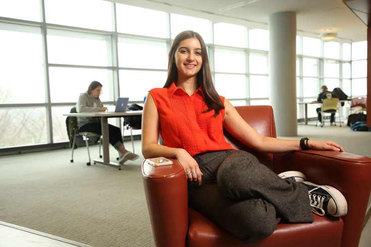 Jordyn Seri sitting in a chair.