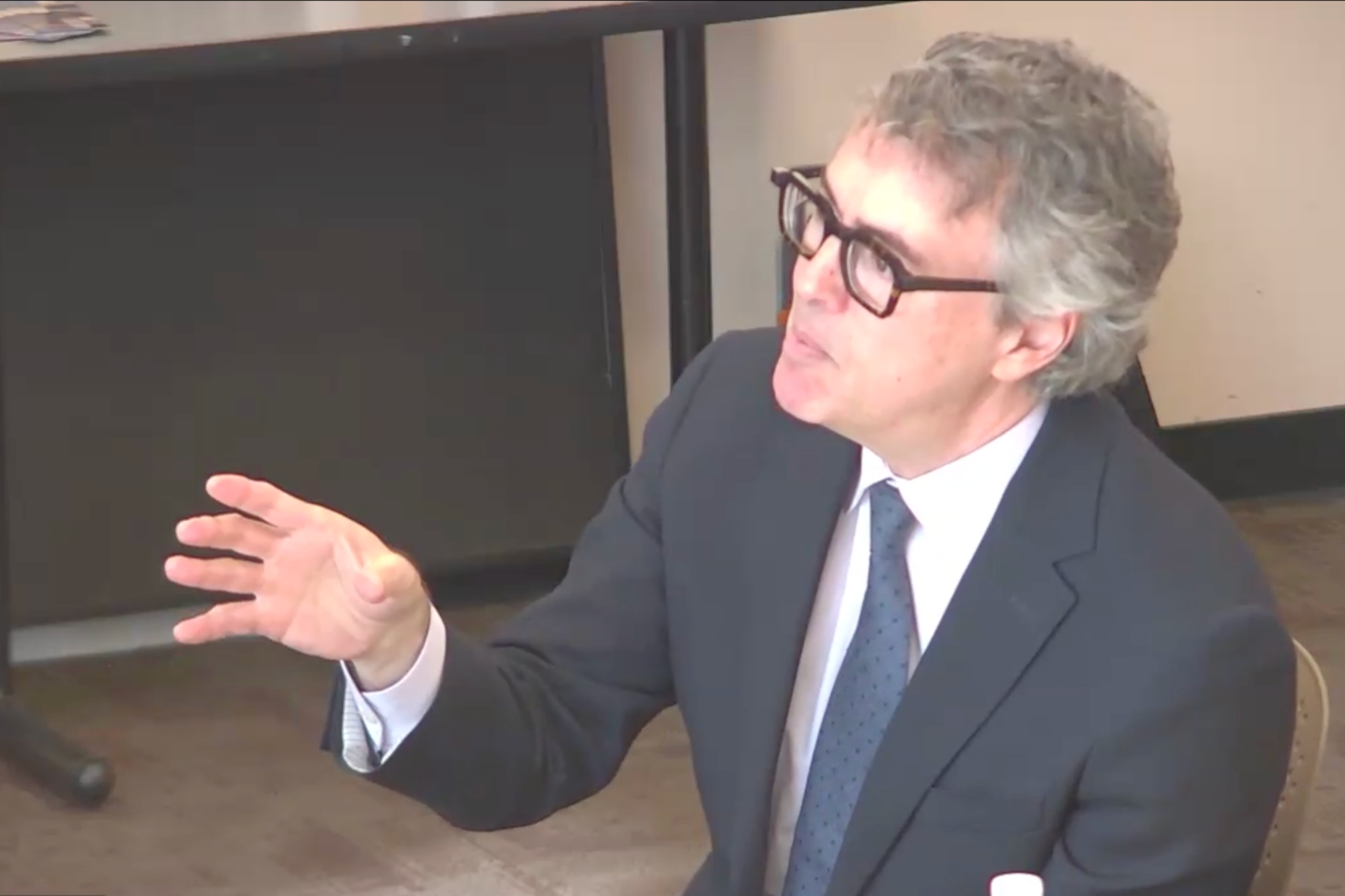 An image of Elukin Jonathan presenting at the Jewish Studies Colloquium.