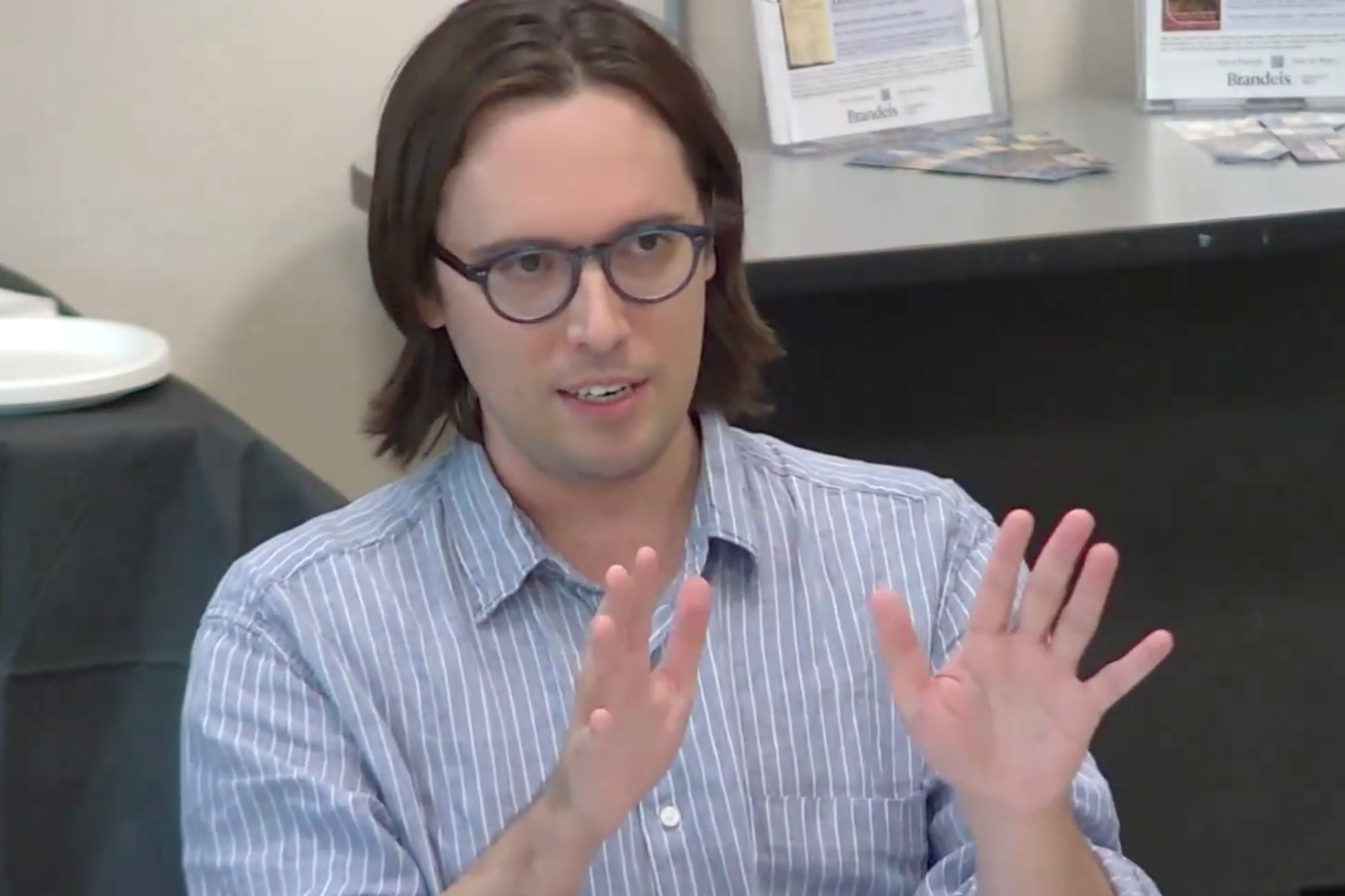 An image of Trevor Wilson presenting at the Jewish Studies Colloquium.