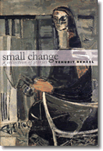 "Small Change: a collection of stories" by Yehudit Hendel -- book cover with painting of a seated woman in loose brush strokes, in a Cubist art style