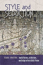 "Style and Seduction" book cover with Art Nouveau painting of women with purple flowers
