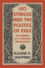 "Leo Strauss and the Politics of Exile: The Making of a Political Philosopher" book cover, with an ornate art nouveau style border