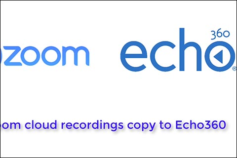 Screenshot from video with text: Zoom cloud recordings copy to Echo
