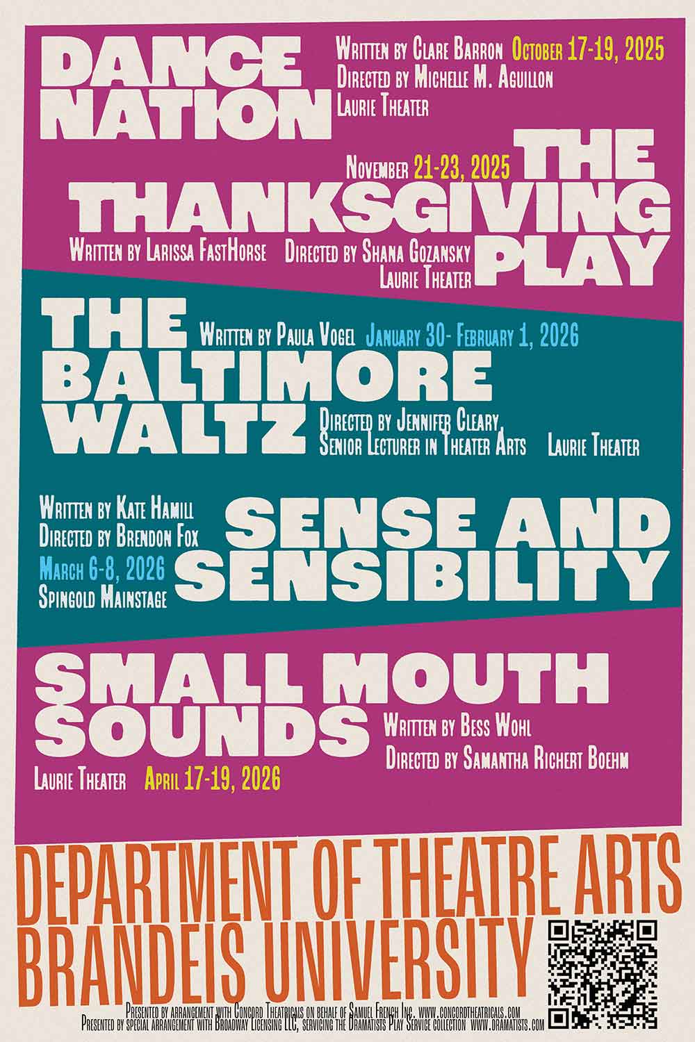 Brandeis Department of Theater Arts 2024-25 Season Images