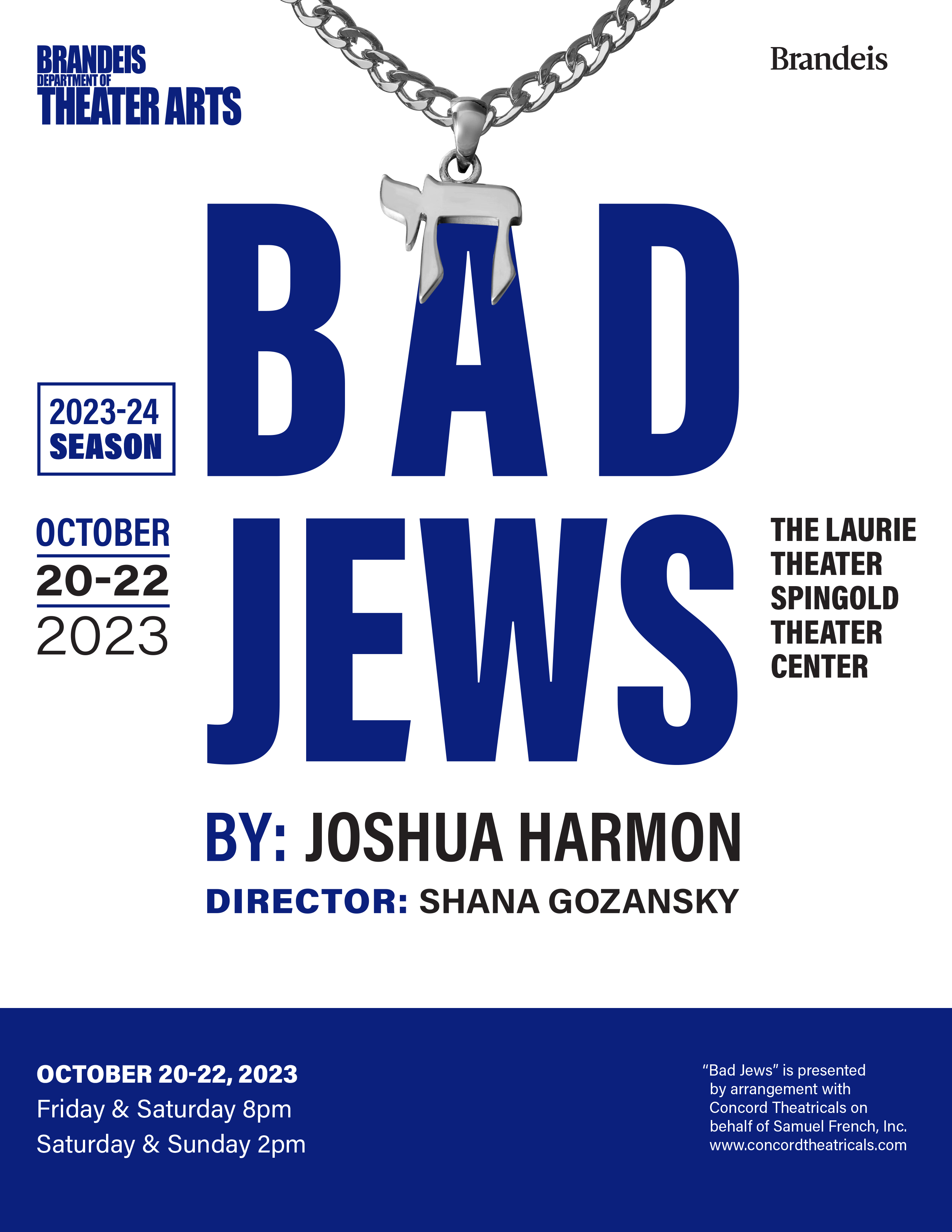 Bad Jews by Joshua Harmon Poster