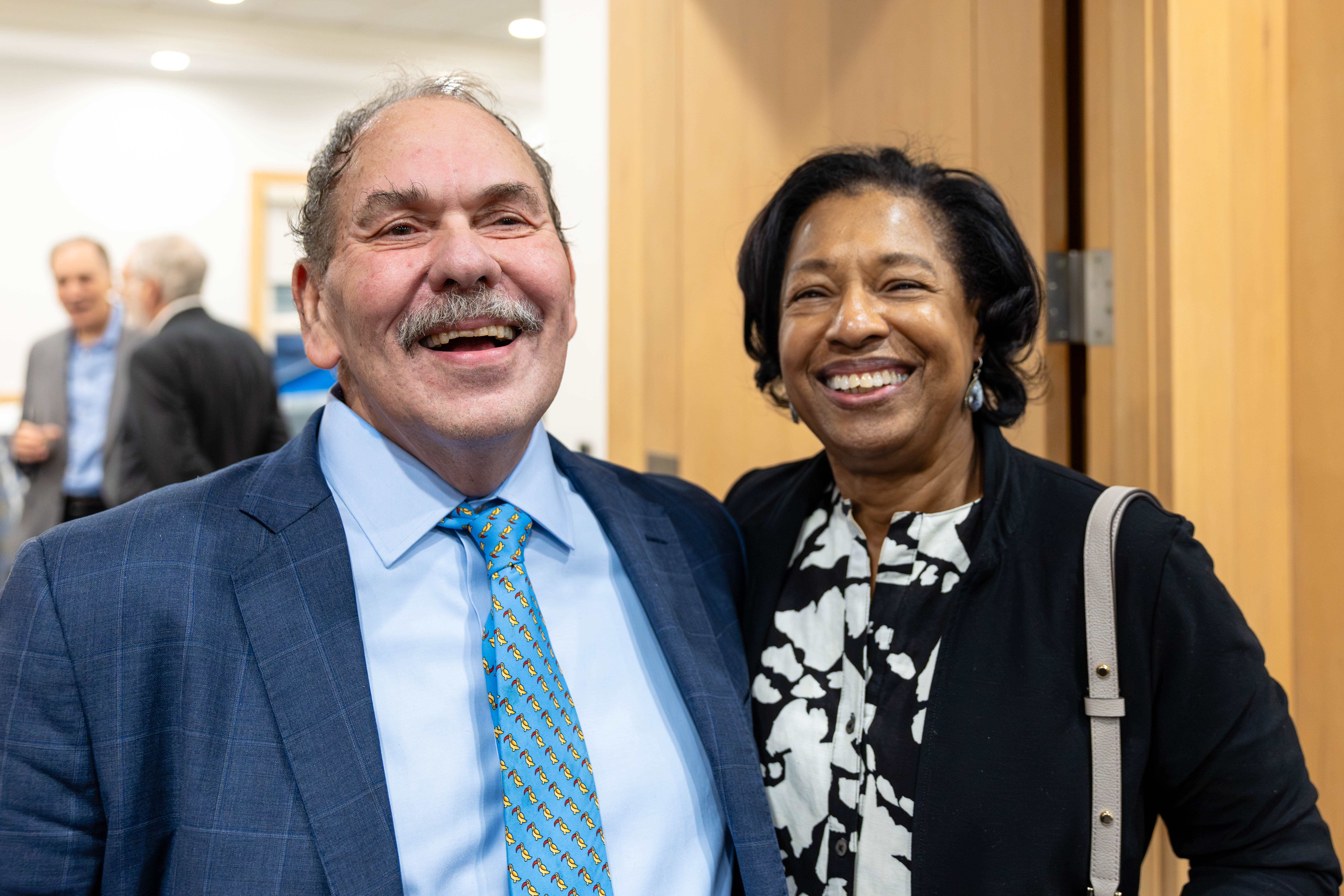 President Arthur Levine '70 and Trustee Barbara Dortch-Okara '71 