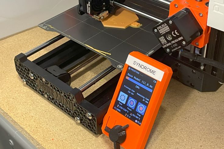 A 3D printer calculator displays instructions