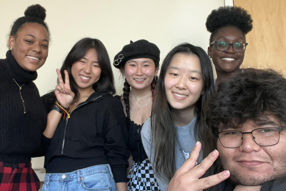 Members of the Generation One board pose for a photo. Left to right: Rebecah Kennedy, Ngawang Tridytsang, Yuyao Shi, Mia Park, Justine Sarkodie, and Marco Ferral Hernandez