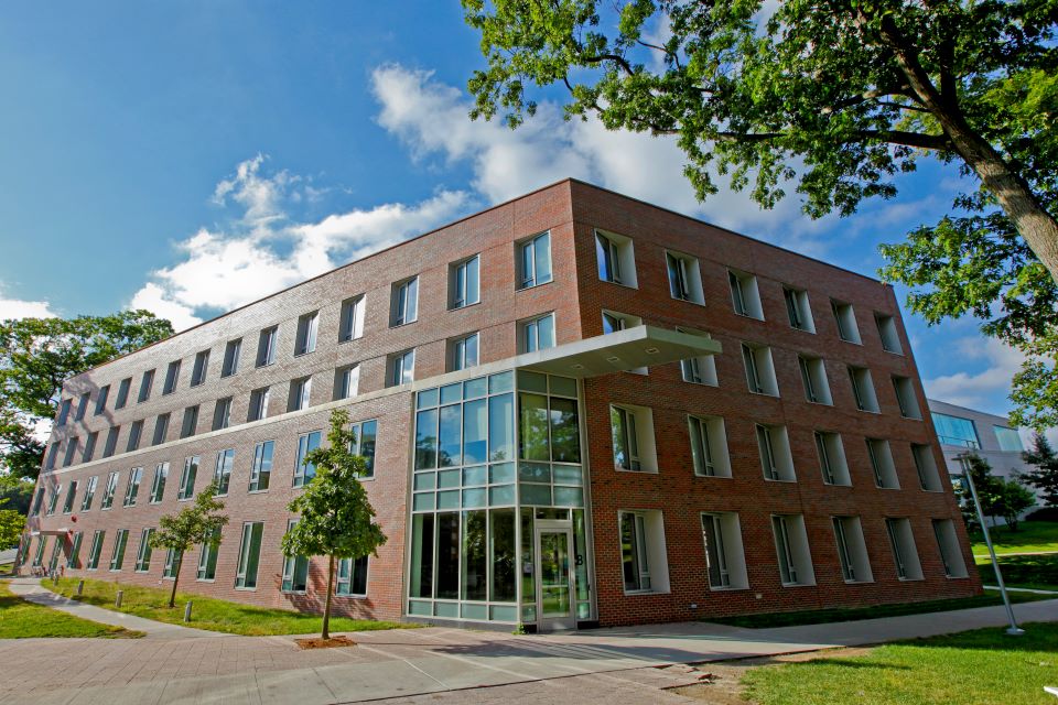 Exterior of Ridgewood Quad building