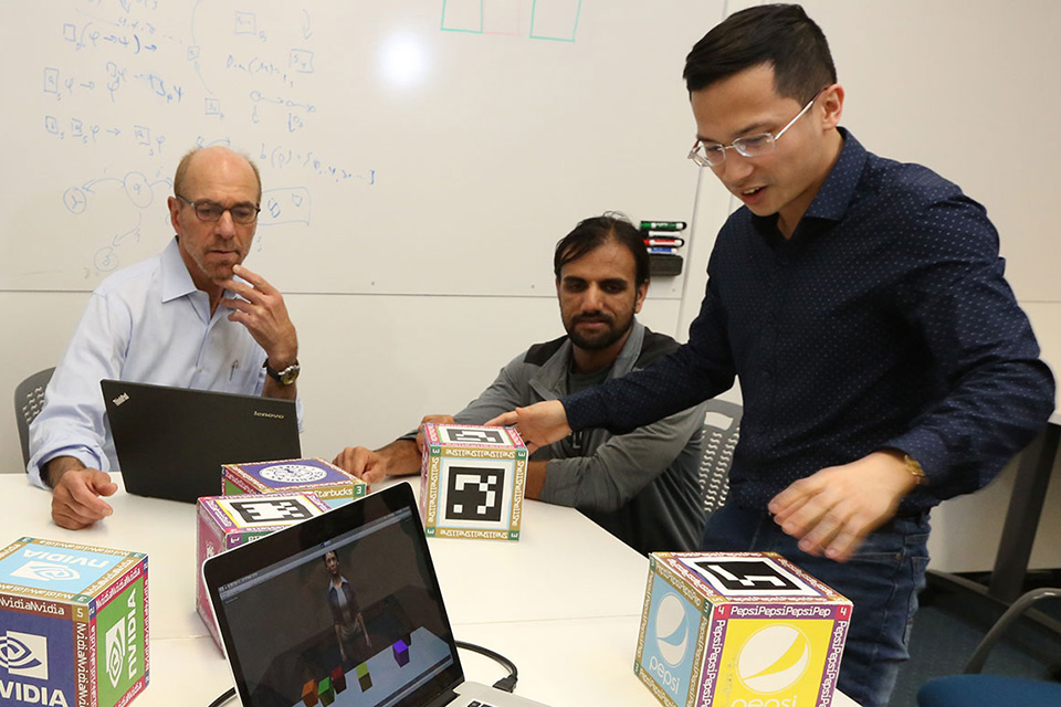 James Pustejovsky, Professor of Computer Science with students