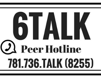 6TALK Peer Hotline, 781-736-TALK (8255). Looking for someone to talk to? 6TALK is an anonymous and confidential peer resource for all undergraduate students.