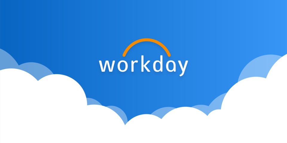 Workday Logo set in clouds