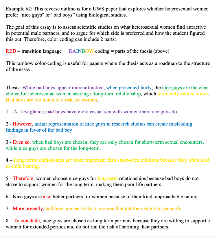 color coding example 2