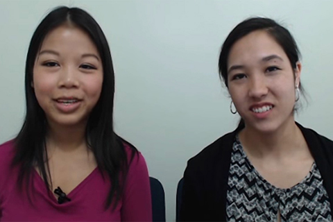 two women presenting