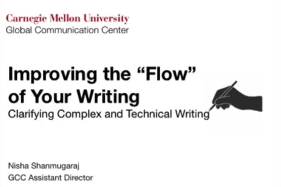 slide from improving the flow of your writing video