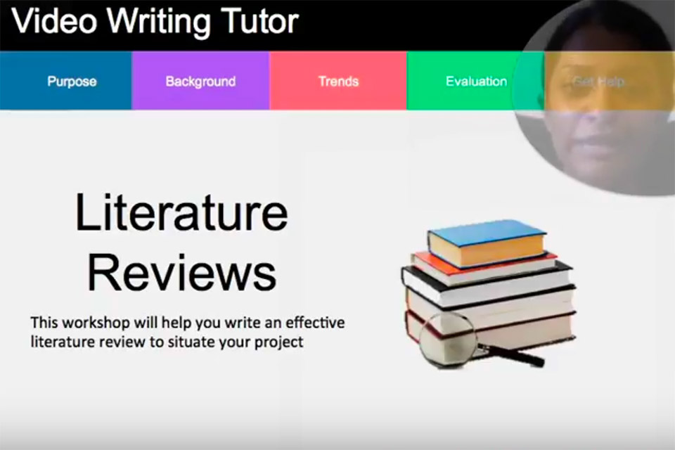 slide from literature reviews video