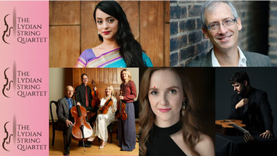 musicians faces and concert title