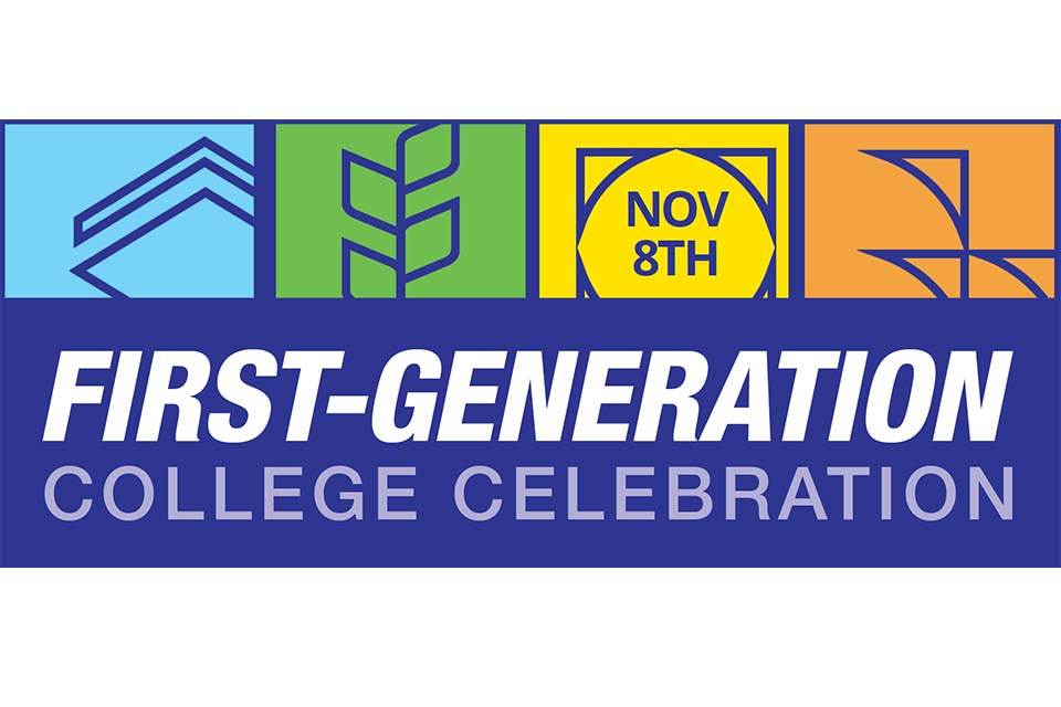 Logo reading "First-Generation College Celebration Nov. 8."