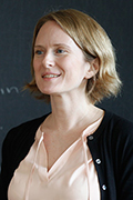 female student smiling in class