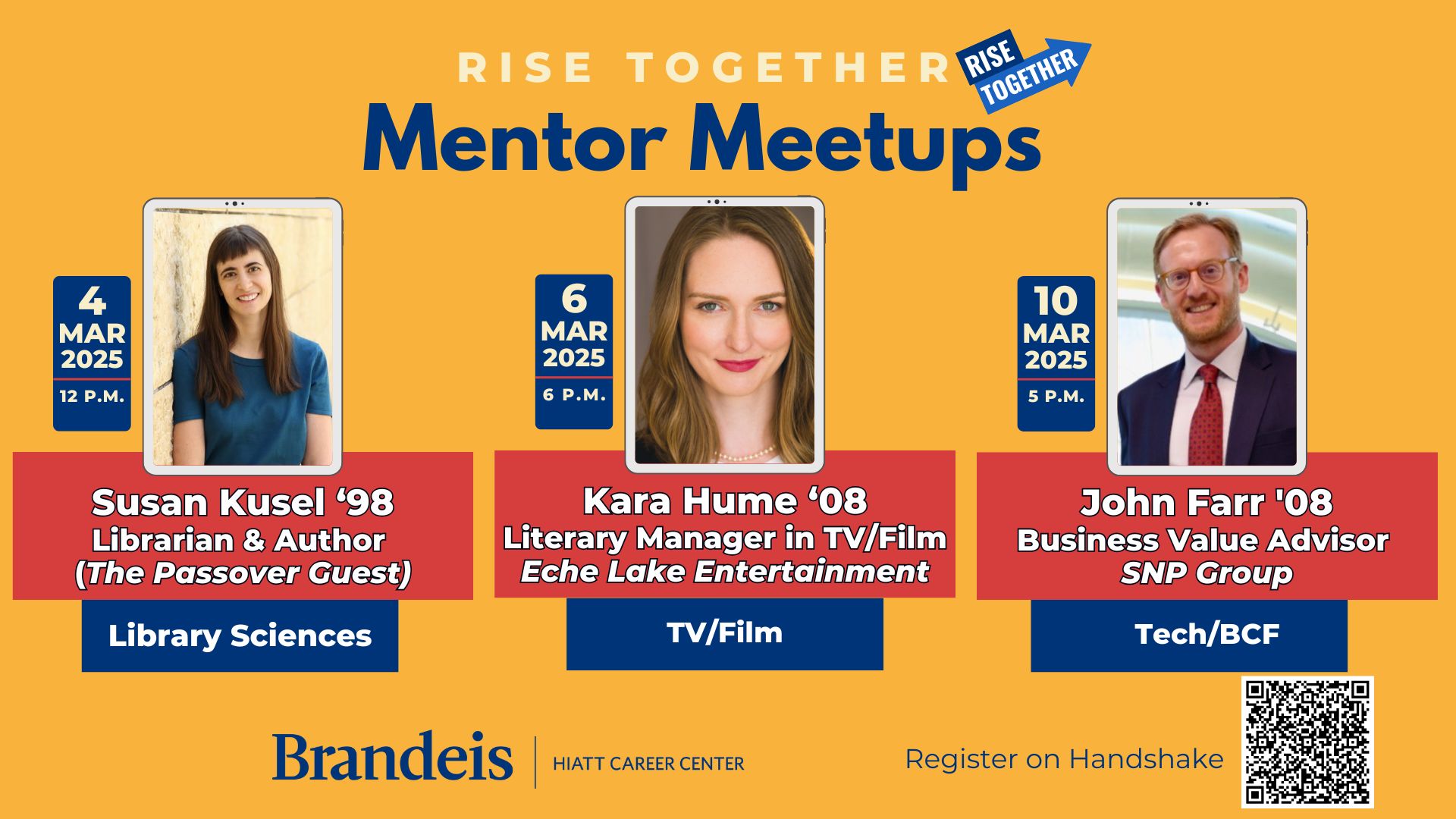 Rise Together Mentor Meetups graphic.