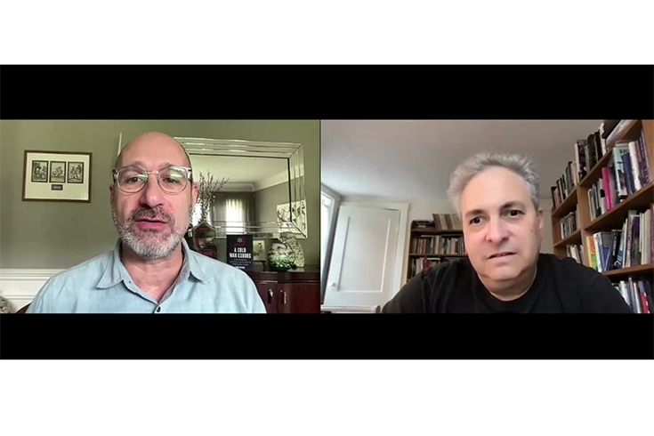 Shaul Kelner and Jonathan Krasner in a Zoom window